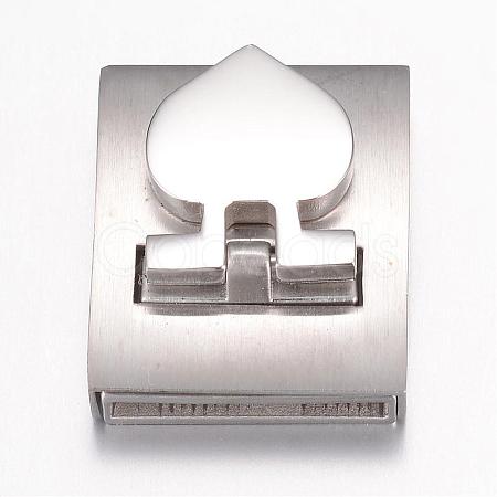 304 Stainless Steel Magnetic Clasps STAS-P100-11P-1