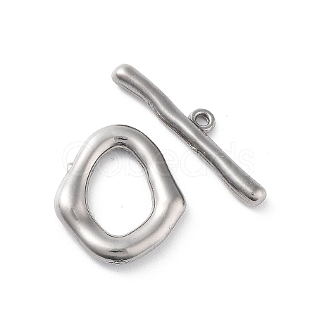 Non-Tarnish 304 Stainless Steel Toggle Clasps STAS-A092-04A-P-1