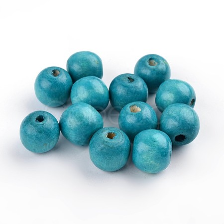 Dyed Natural Wood Beads X-WOOD-Q006-16mm-02-LF-1