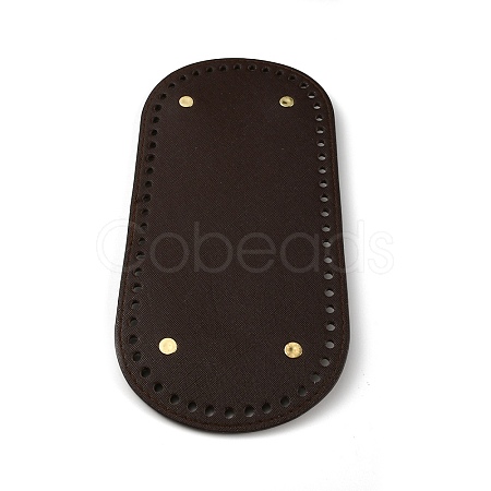 Oval PU Leather Knitting Crochet Bags Nail Bottom Shaper Pad PURS-WH0001-63C-1