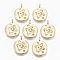 Alloy Pendants, with Crystal Rhinestone, Cadmium Free & Nickel Free & Lead Free, Constellation, Real 18K Gold Plated, Libra, 17x14x1.4mm, Hole: 1.5mm