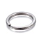 Tarnish Resistant 304 Stainless Steel Split Key Ring Clasps, For Keychain Making, Stainless Steel Color, 32x3mm, Inner Diameter: 25.5mm