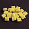 Square Shape Porcelain Mosaic Tiles, for DIY Mosaic Art Crafts, Picture Frames and More, Yellow, 10x10mm, about 205pcs/set