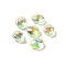 Acrylic Beads, Imitation Baroque Pearl Style, Oval, Pale Green, 11x9.5x6mm, Hole: 1.3mm