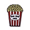 Acrylic Pendants, Double-sided Printed , Popcorn, 41x29x2.5mm, Hole: 1.8mm