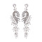 Sparkling Diamond Earrings for Women - Elegant and Chic Statement Jewelry, Clear, size 1