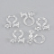 Plastic Clip-on Earring Findings, for Non-pierced Ears, Clear, Fit for 2mm Rhinestone, 11.5x9.5x3.5mm