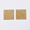 Metal Tags, Brass Stamping Blank Tag Pendants, Square, Antique Bronze, 20x20x0.5mm, Hole: 1mm