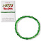 Christmas Theme Glass Seed Beads Stretch Bracelets, with Christmas Card Paper Decoration Gift, Green, 6-1/2~6-3/4 inch(16.5~17cm)