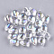 Transparent Glass Charms, AB Color Plated, teardrop, Clear AB, 9x6x6mm, Hole: 0.5mm