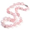 Natural Rose Quartz Nuggets Beaded Necklaces for Women Men, 20.08~21.26 inch(51~54cm)