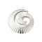 Non-Tarnish 304 Stainless Steel Pendants, Spiral Charm, Stainless Steel Color, 38.5x36x3mm, Hole: 1.6mm