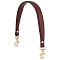 Leather Bag Straps, with Alloy Clasps, for Bag Replacement Accessories, Coconut Brown, 510~520x27x6mm