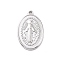 Non-Tarnish 304 Stainless Steel Pendants, Oval with Angel Pattern Charms, Stainless Steel Color, 23.5x15x2mm, Hole: 1.5mm