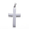 Tarnish Resistant 304 Stainless Steel Pendants, Latin Cross, Stainless Steel Color, 36.5x22x1mm, Hole: 4x7mm