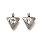 201 Stainless Steel Charms, with Crystal Rhinestone, Triangle, 10x8.5x4mm, Hole: 2mm