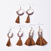 Resin & Wood Dangle Earrings EJEW-JE03024-1