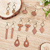 SUNNYCLUE DIY Walnut Wood & CCB Plastic Pendants Dangle Earring Making Kits DIY-SC0012-43AB-3