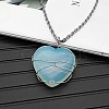 Synthetic Opalite Pendant Necklaces CY8832-4-1