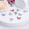 30Pcs 5 Colors Zinc Alloy Butterfly Jewelry Charms FIND-TA0001-61-4