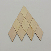 Unfinished Wood Rhombus Shape Discs Slices WOCR-PW0001-005B-3