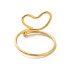 201 Stainless Steel Wrapped Fing Rings for Women STAS-K247-03G-2