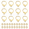 Brass Huggie Hoop Earring Findings & Open Jump Rings KK-TA0007-83G-2