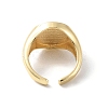 Evil Eye Rack Plating Brass Enamel Cuff Ring for Women RJEW-F143-05G-02-3
