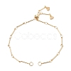 Brass Bar Link Chain Bracelet Making AJEW-JB01186-02-2