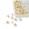 100Pcs 2 Colors Brass Clutch Earring Backs with Pad KK-FS0001-14-4