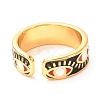 Evil Eye Golden Cuff Rings for Women KK-G404-07-3