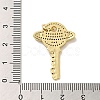 Rack Plating Brass Micro Pave Clear Cubic Zirconia Pendants KK-C047-18G-3