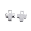 201 Stainless Steel Stamping Blank Tag Tiny Cross Charms STAS-Q072-S-2