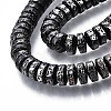 Electroplated Natural Lava Rock Beads Strands G-T114-67-4