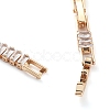 Sun Shape Brass Micro Pave Cubic Zirconia Link Bracelets BJEW-C055-02G-4