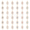 CHGCRAFT 36Pcs 6 Colors Alloy Enamel Connector Charms FIND-CA0007-18-1