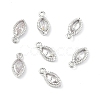 Brass Micro Pave Clear Cubic Zirconia Charmss KK-E068-VF225-4