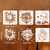 4Pcs 4 Styles Sea Animals Theme PET Hollow Out Drawing Painting Stencils DIY-WH0394-0104-2