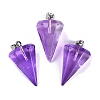 Spray Painted Glass Pendants GLAA-Z007-03B-1