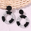 Seed Beads Dangle Stud Earrings EJEW-K074-F01-1