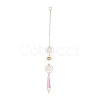 AB Color Plated Crystal Cone Big Pendant Decorations HJEW-JM00832-3