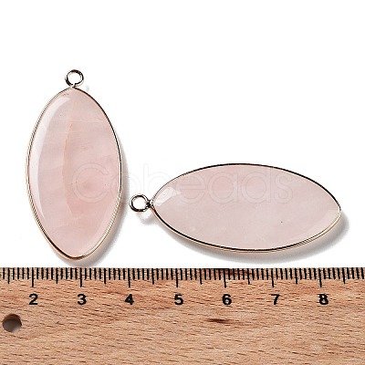 Natural Rose Quartz Pendants G-G063-03E-1