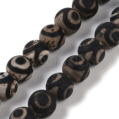 Tibetan Style dZi Beads G-K166-02-12mm-L3-01-1