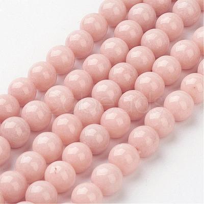 Natural Mashan Jade Round Beads Strands G-D263-8mm-XS22-1