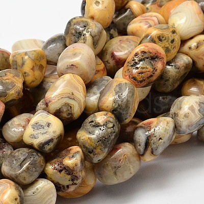 Natural Crazy Lace Agate Nuggets Bead Strands G-L288-12-1