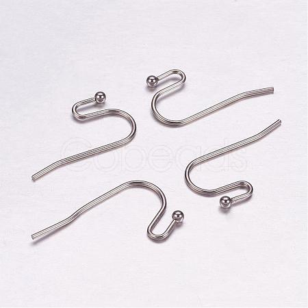 304 Stainless Steel Earring Hooks STAS-F117-38P-1