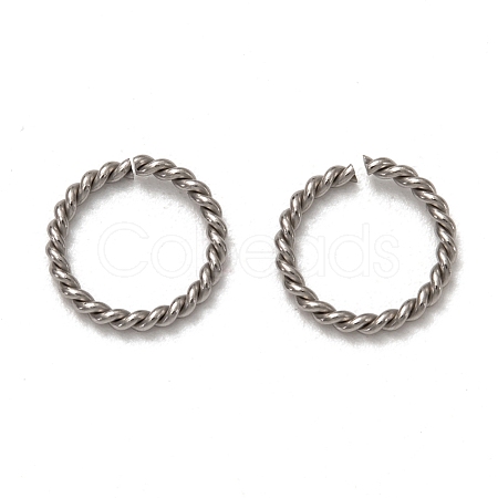 304 Stainless Steel Twisted Jump Rings X-STAS-H129-03P-B-1