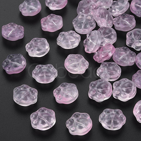 Two Tone Transparent Baking Painted Glass Beads GLAA-S190-021-B06-1