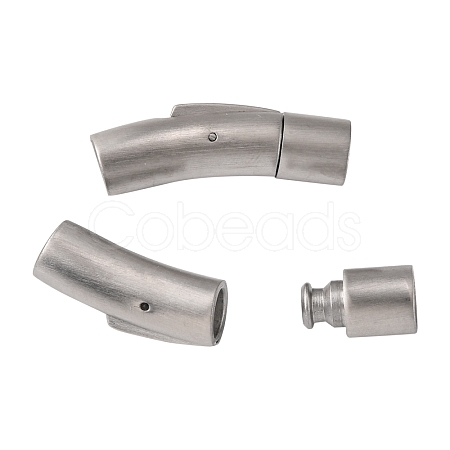 304 Stainless Steel Bayonet Clasps X-STAS-F131-22P-1
