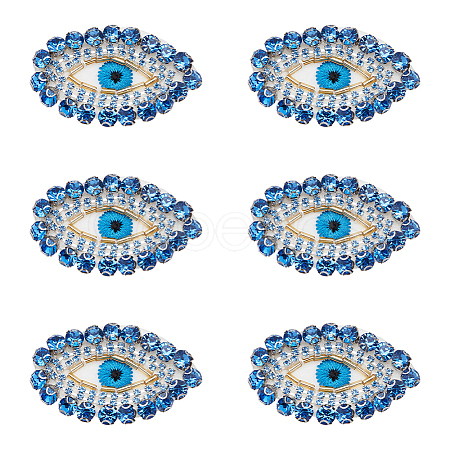 Glass Rhinestone Sew on Clothing Patches FIND-FG0001-78-1